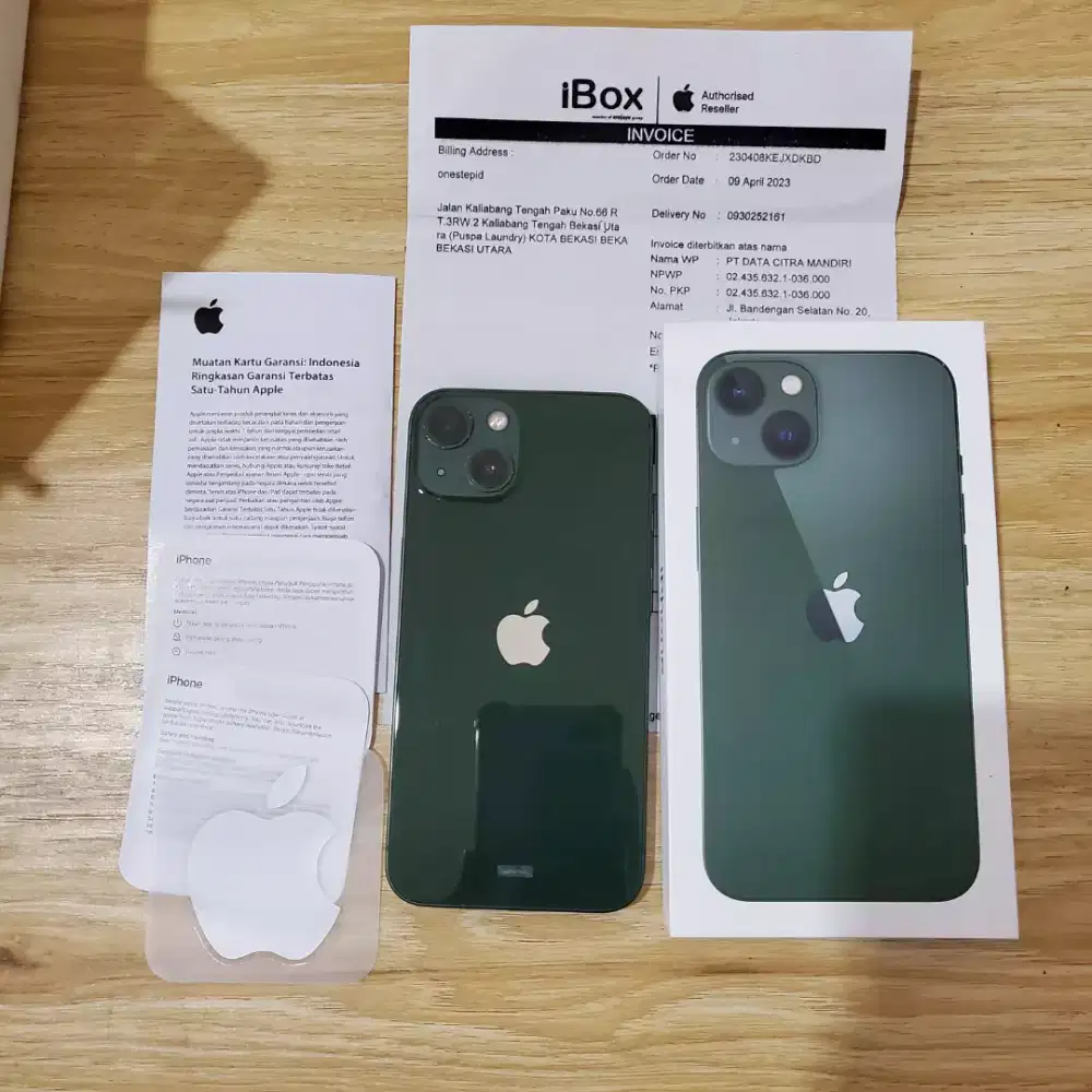 JUAL IPHONE 13 128GB EX IBOX GREEN