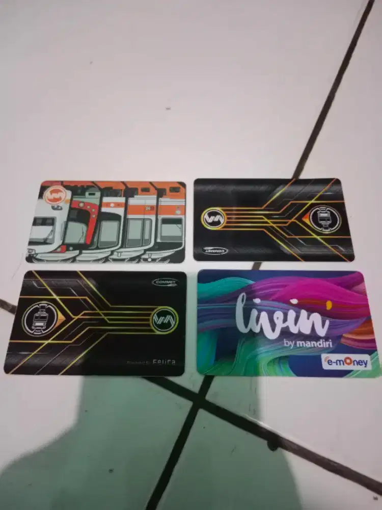 Dijual kartu kereta KAI dan e-money aktif