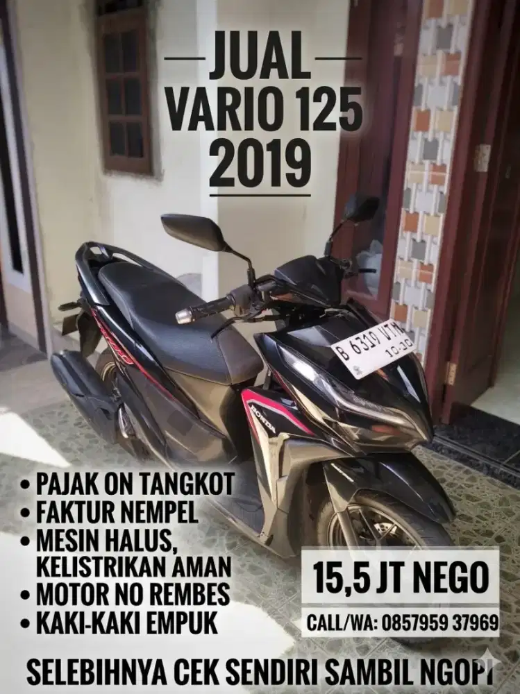 BANTU SAUDARA: JUAL Honda Vario 125 Tahun 2019 Akhir