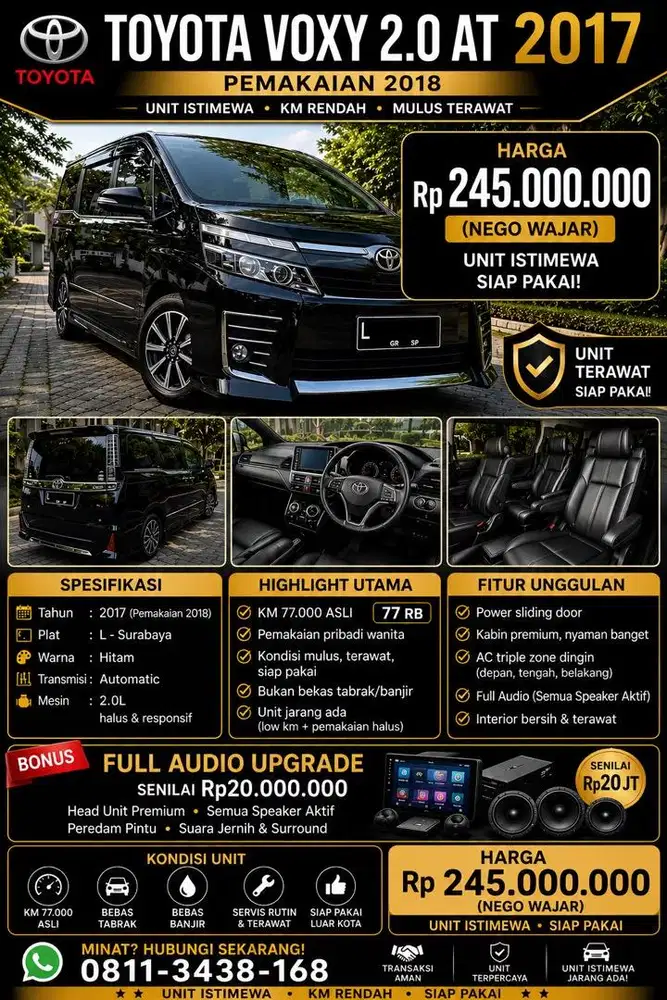 Toyota Voxy 2018 Bensin