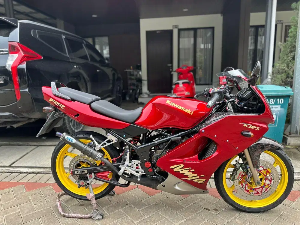 Kawasaki Ninja 150RR/ninja 150-RR merah marron modif hedon 2008,mewah