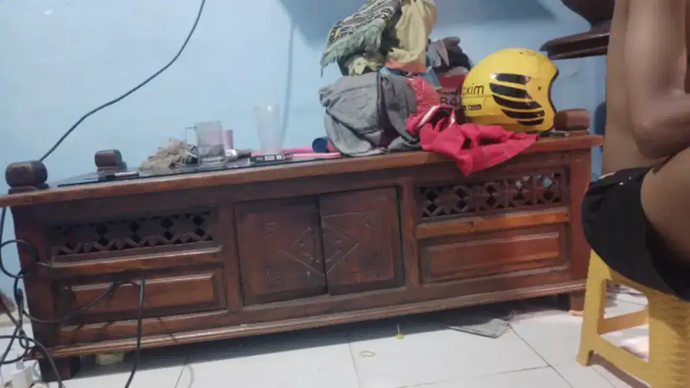 meja tamu kayu jati lawas warisan mbokku
