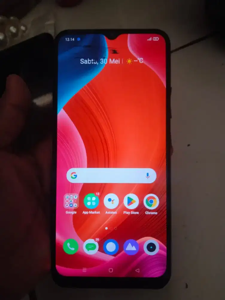 Realme C15  4/64   minus ada garis hitam tipis di layar aman normal
