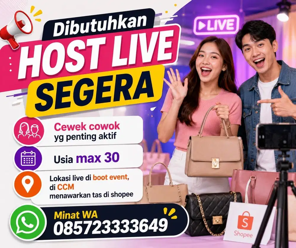 Dibutuhkan segera host live d ccm