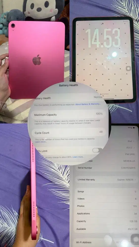 ipad gen 11 Ram 128GB mulus fullset