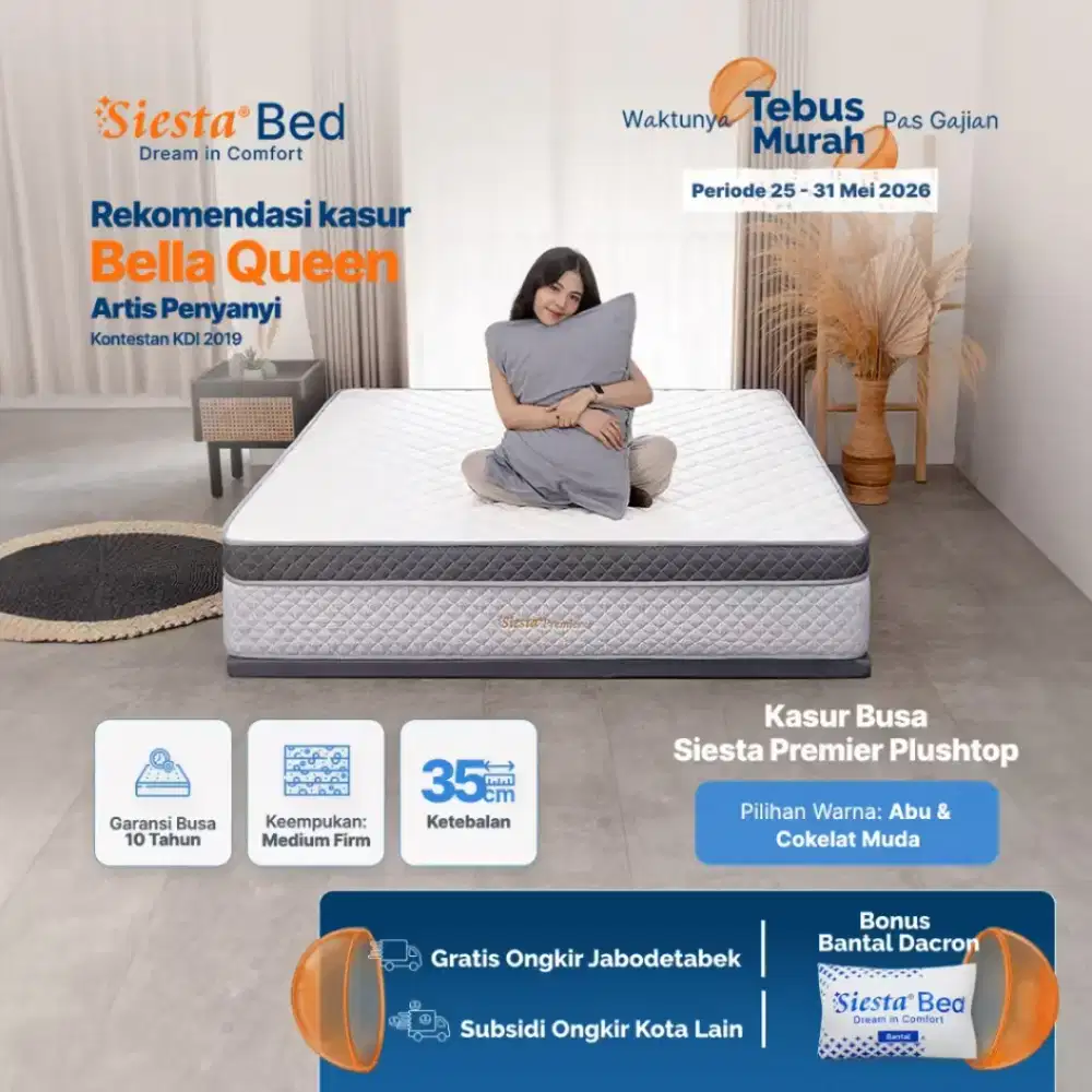 Kasur Busa Siesta Premier Plushtop (tebal 35 cm) ukuran 180x200