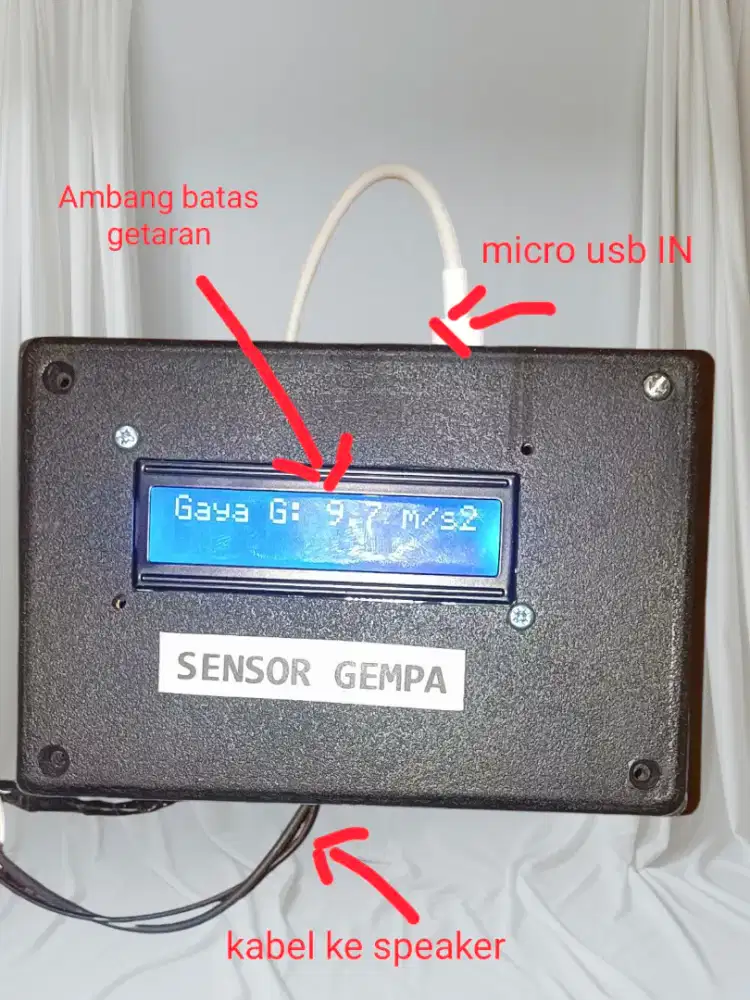 Sensor getaran gempa