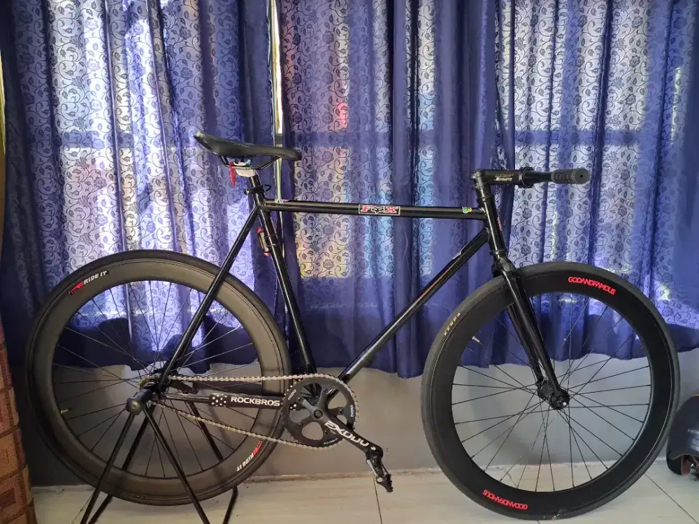 Sepeda fixie lokal 54vm rims velg 6cm
