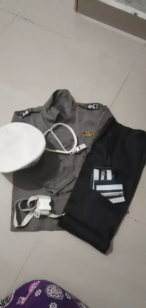 baju seragam polisi anak utk TK ukuran XL