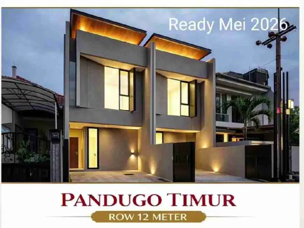 Dijual rumah baru Minimalis 2 lantai Pandugo Row 3 mobil