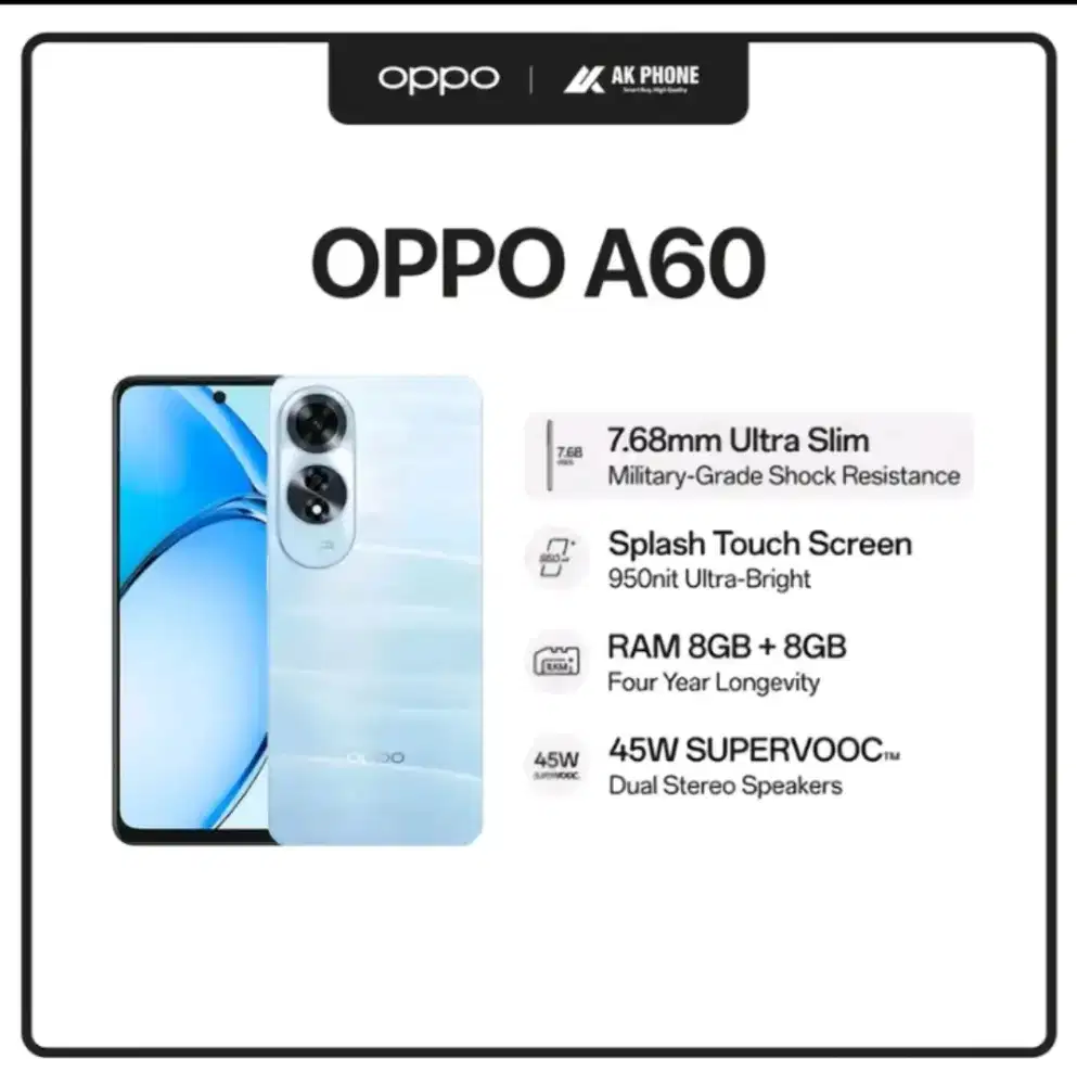 Oppo A60 Ram8/256 GB