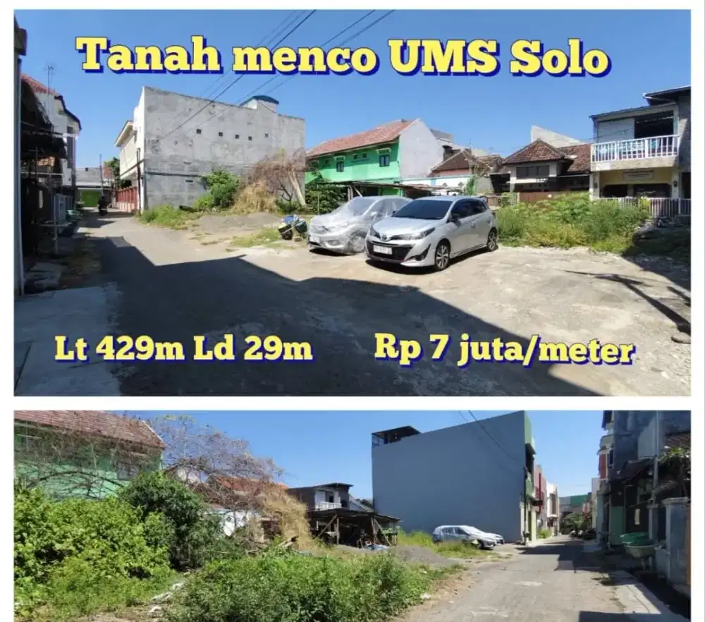 Tanah 429m Menco UMS Solo