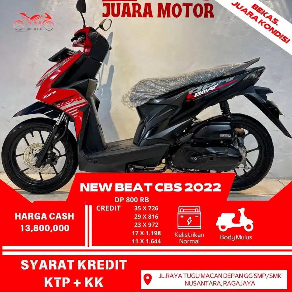 HONDA BEAT CBS 2022 DP RINGAN PROSES MUDAH DAN CEPAT