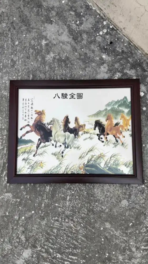 JUAL LUKISAN FENGSHUI KERAMIK ASLI CHINA