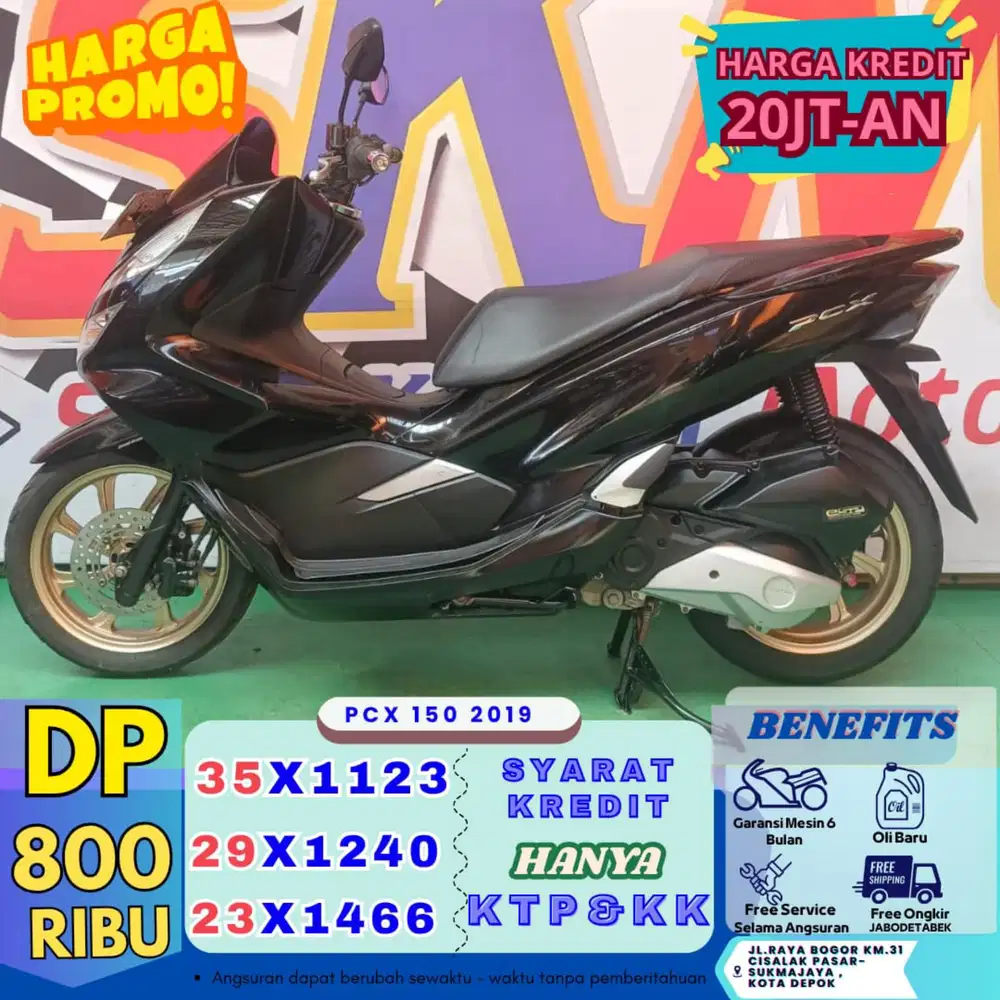 ( PCX 150 2019 dp:800 proses 1hari km low guys cash credit