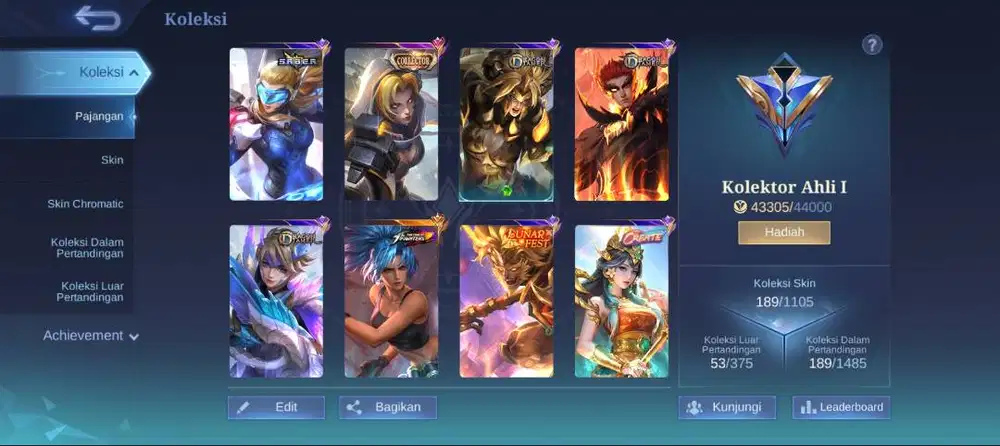 Jual akun Mobilegend 2017