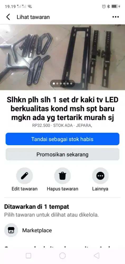 Slhkn plh slh 1 set kaki tv LED berkualitas kond spt br hrg murah sj