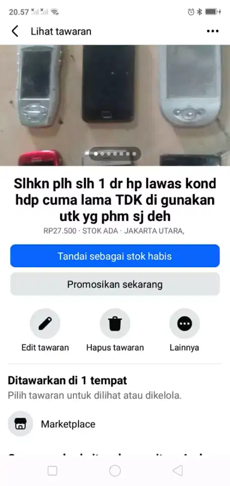 Slhkn plh slh 1 dr handphone lawas kond spt yg terlht mgkn tertarik
