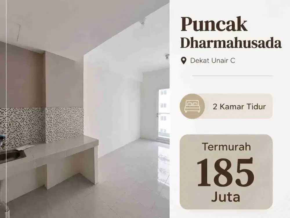 Dijual Apartemen Puncak Dharmahusada dekat Unair C