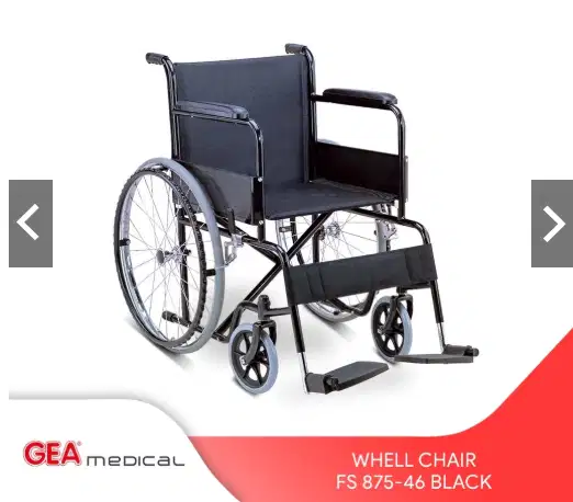 Kursi Roda GEA Wheelchair (Kursi Roda) FS 875-46 Black