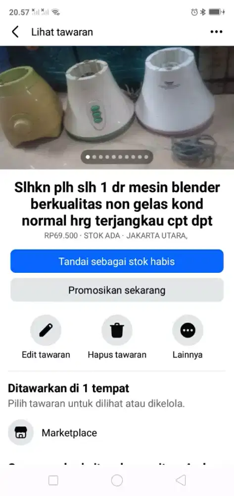 Slhkn plh slh 1 dr mesin blender berkualitas kond normal hrg murah2 sj
