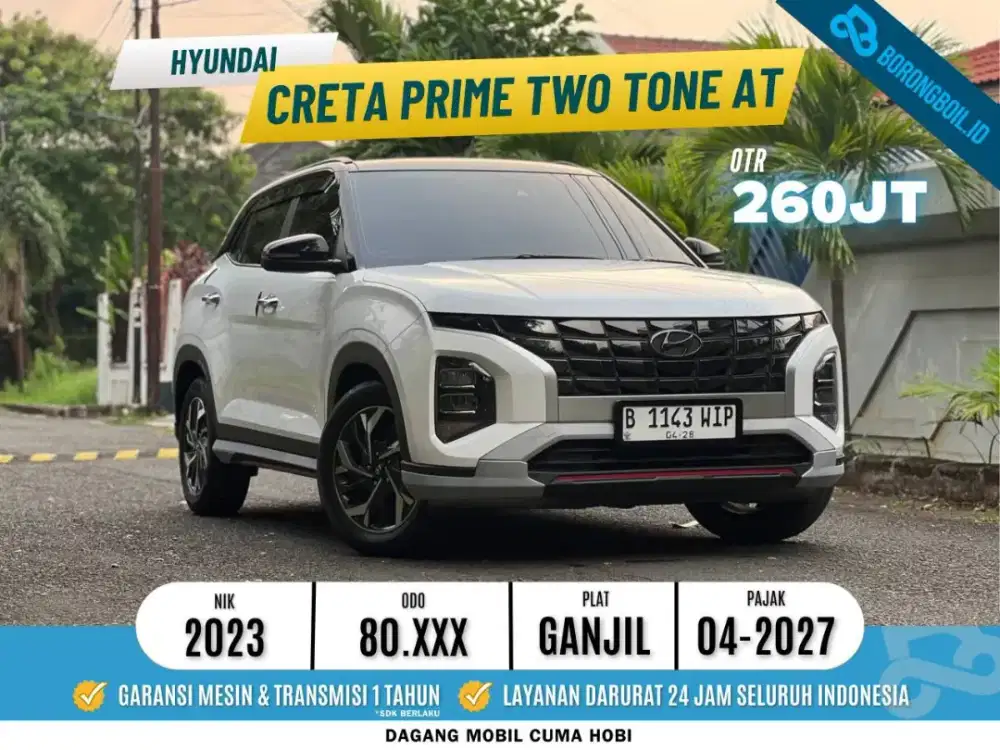 NEGO SAMPE DEAL! HYUNDAI CRETA PRIME AT 2023 PUTIH TWO TONE