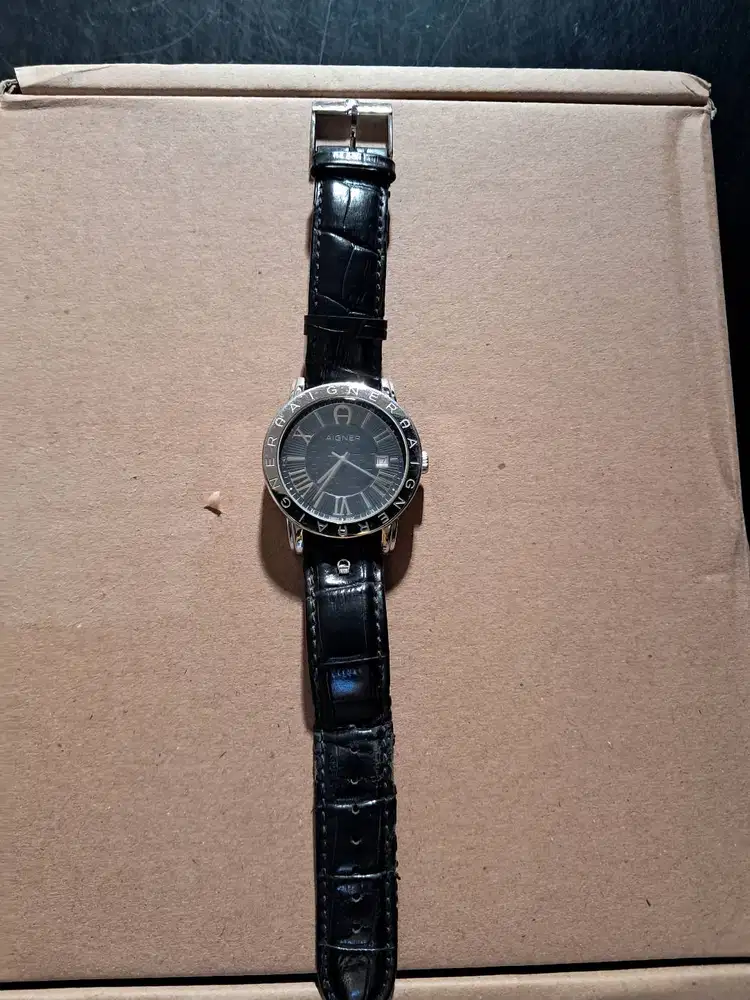 PRELOVED JAM TANGAN PRIA AIGNER GENUINE