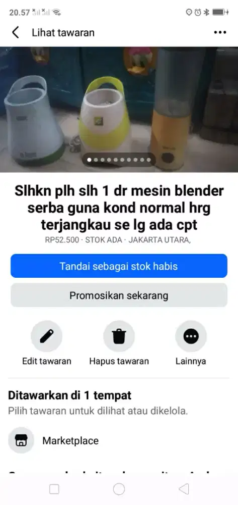 Slhkn plh slh 1 dr mesin blender berkualitas kond normal hrg murah2 sj