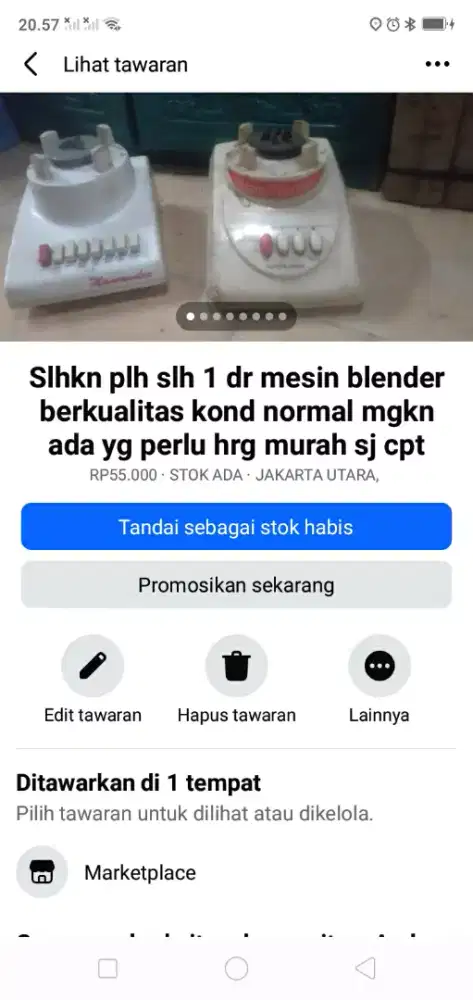 Slhkn plh slh 1 dr mesin blender berkualitas kond normal hrg murah2 sj