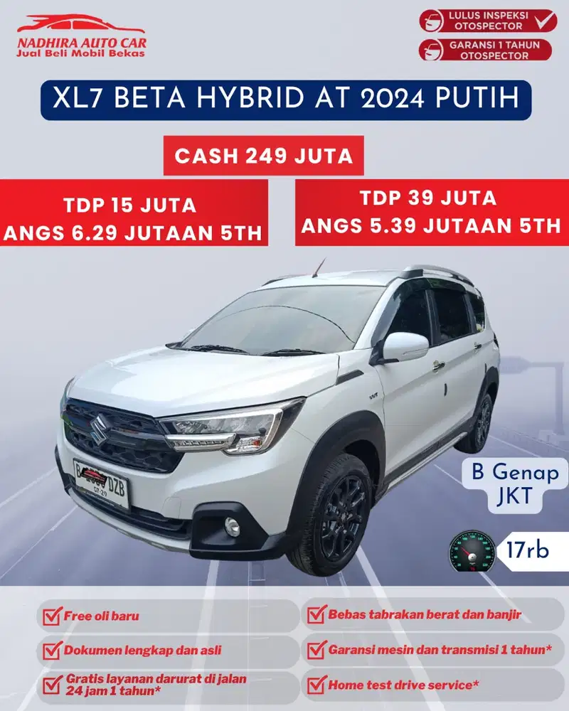 Dijual Mobil Bekas XL7 Beta Hybrid AT 2024 Putih