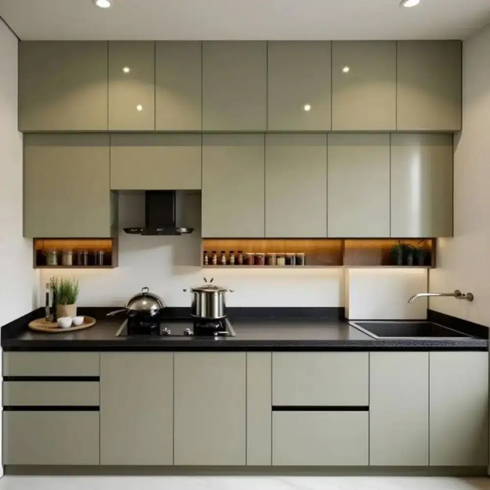 KITCHEN SET MINIMALIS WARDROBE BEDROOM SET BACKDROP TV