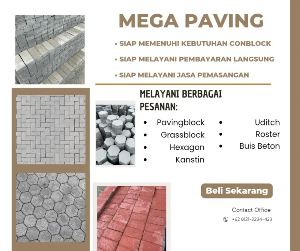Paving block (k200-k400)~ Siap memenuhi kebutuhan paving block anda