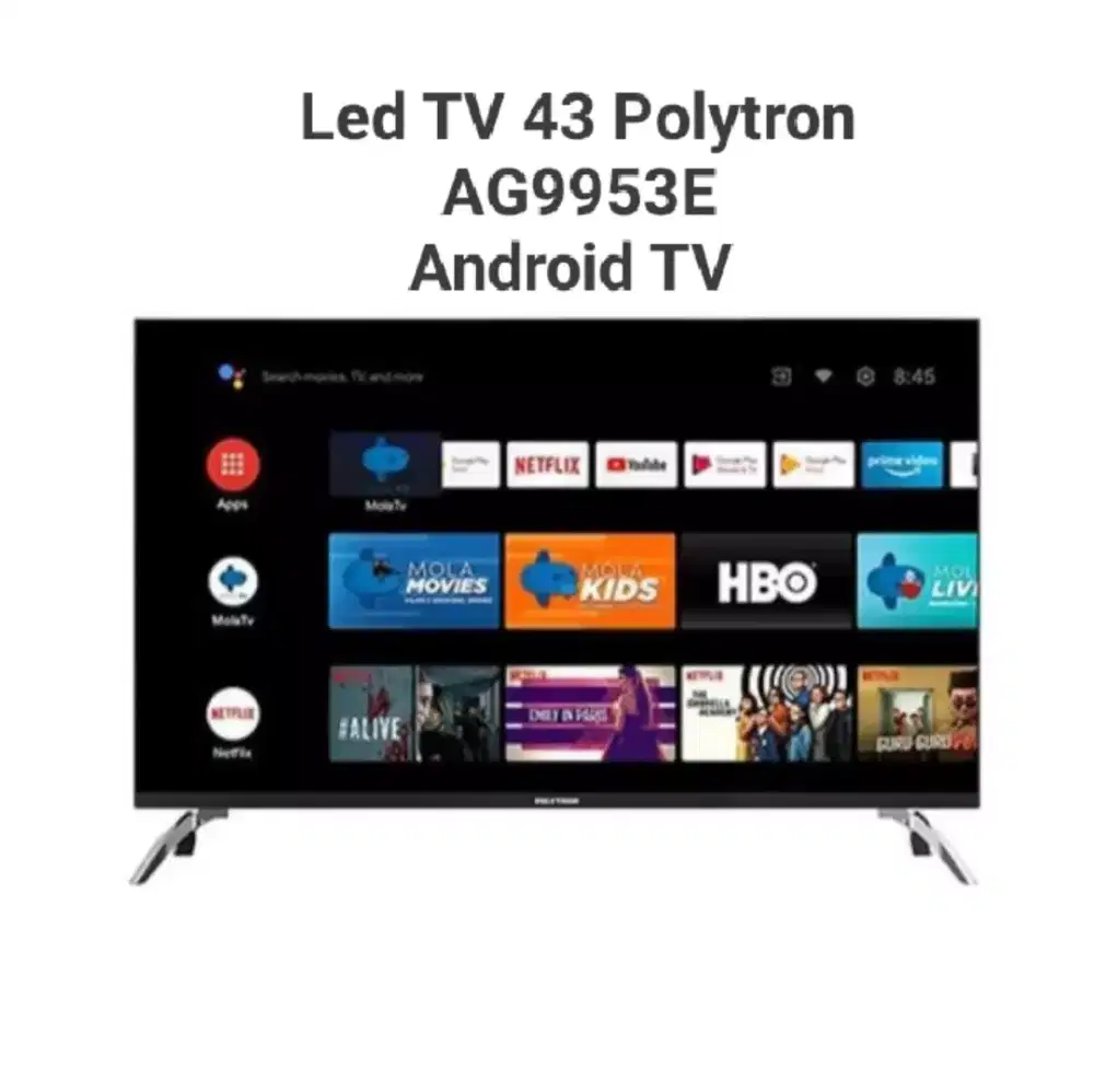 Android Led TV 43 Polytron, Full HD, Digital Tv, Baru, Garansi& TT