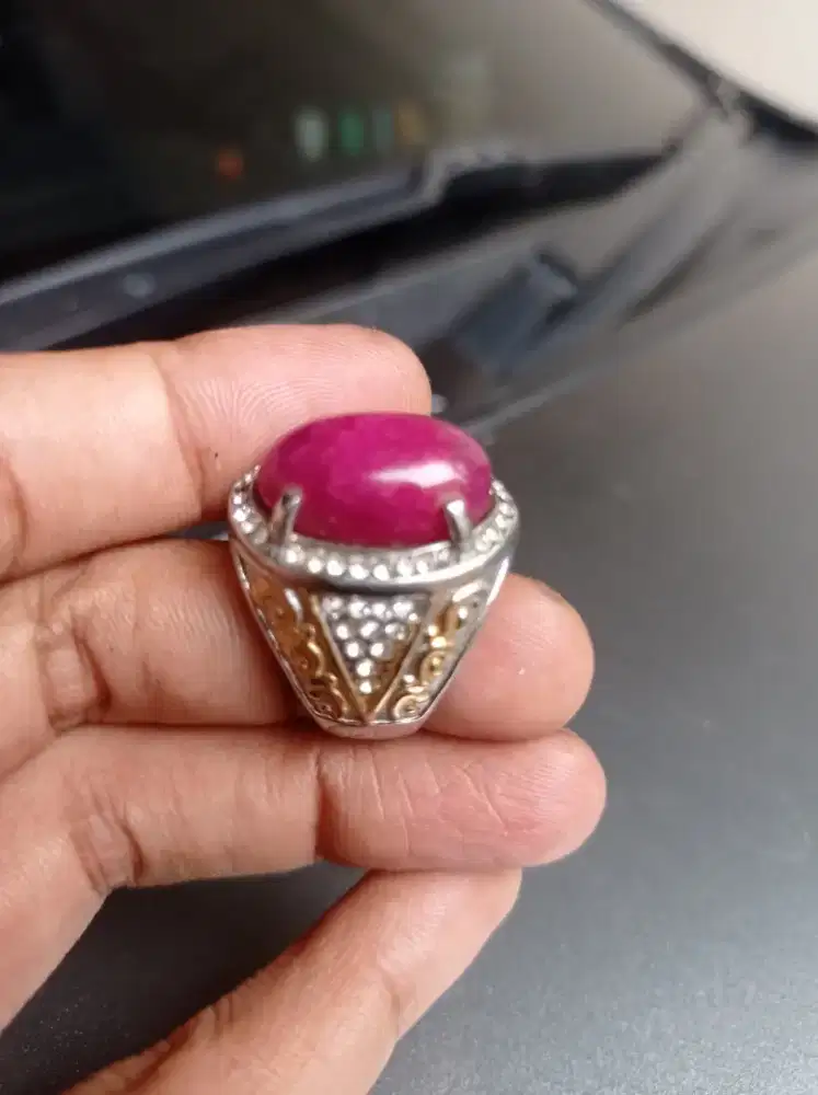 Ruby ring titanium size 8
