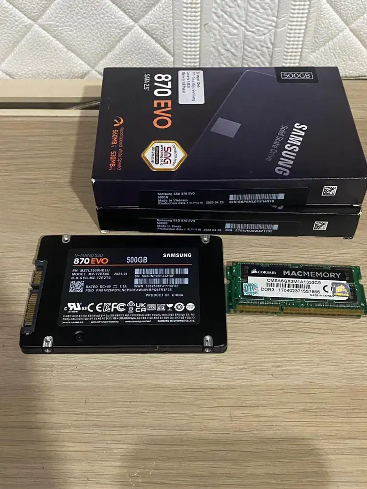 New SSD Samsung EVO 870 500GB Plus Sodimm DDR3 Corsair 16GB