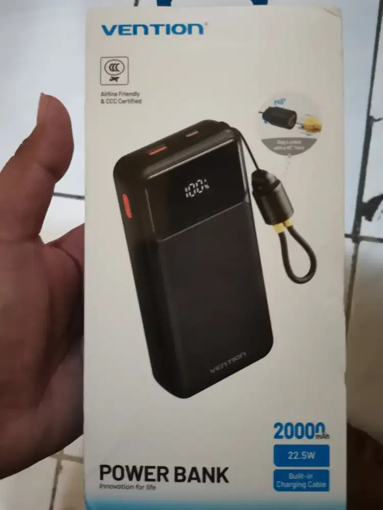 Di jual cepat power bank Vention model XGY-40 Black  20.000mah