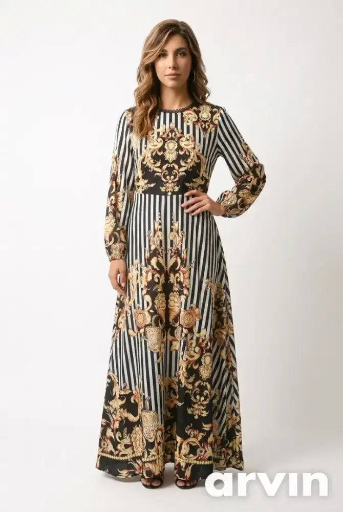 Baju muslim model long gamis