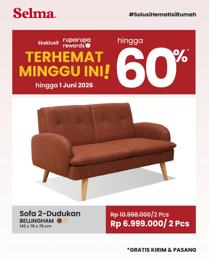 BELLINGHAM SOFA SET 2 SEATER BEIGE
