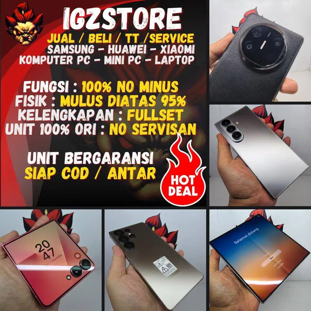 SIAP COD NO MINUS : JUAL BELI TT Tampung Samsung Z Fold Z Flip S Ultra