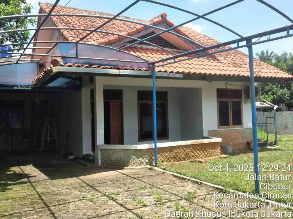 Tanah Besar Bonus Rumah di Bukit Permai Jaktim