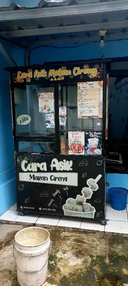 Di jual etalase gerobak , food truck , aluminium hitam , usaha jualan