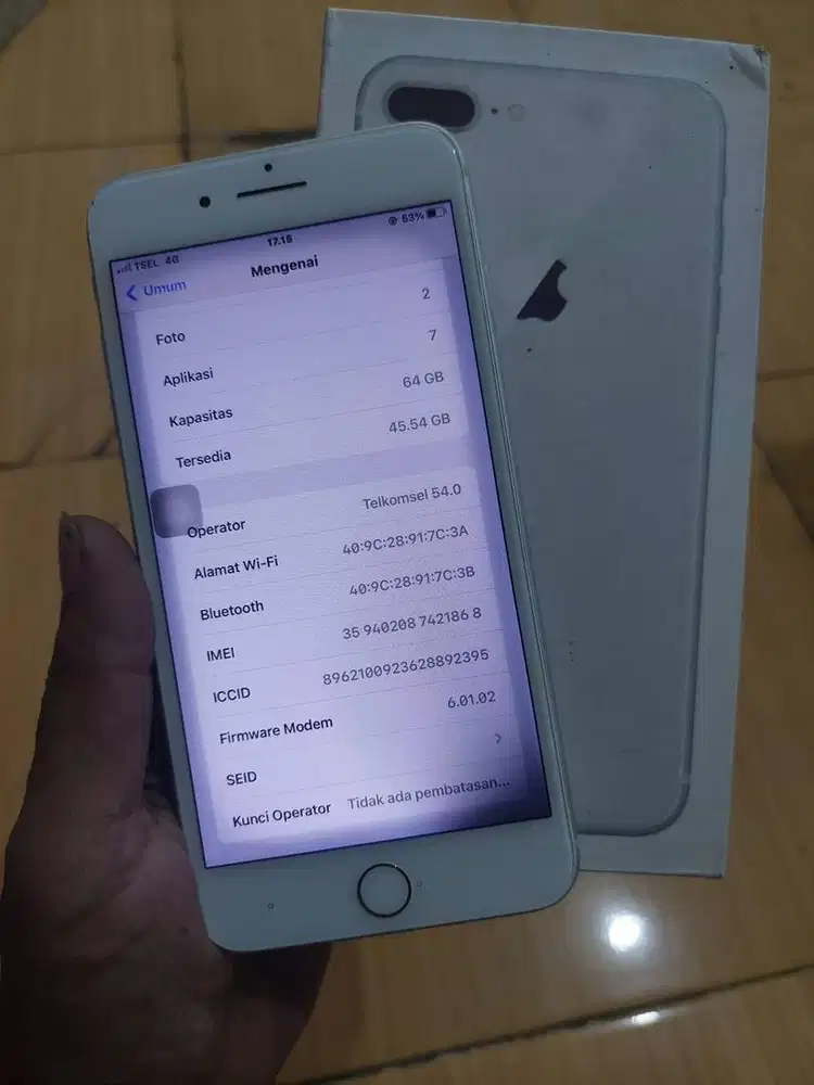 Iphone 8 plus 64gb fulldus inter