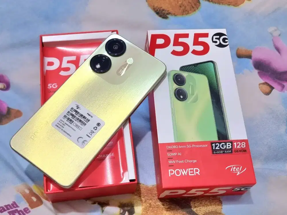 Itel P55 5G 6+6/128 fulset original, mulus seperti baru