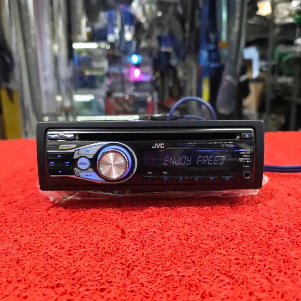 Head Unit Single Din JVC KD-R326H CD Aux sudah dipasang Bluetooth