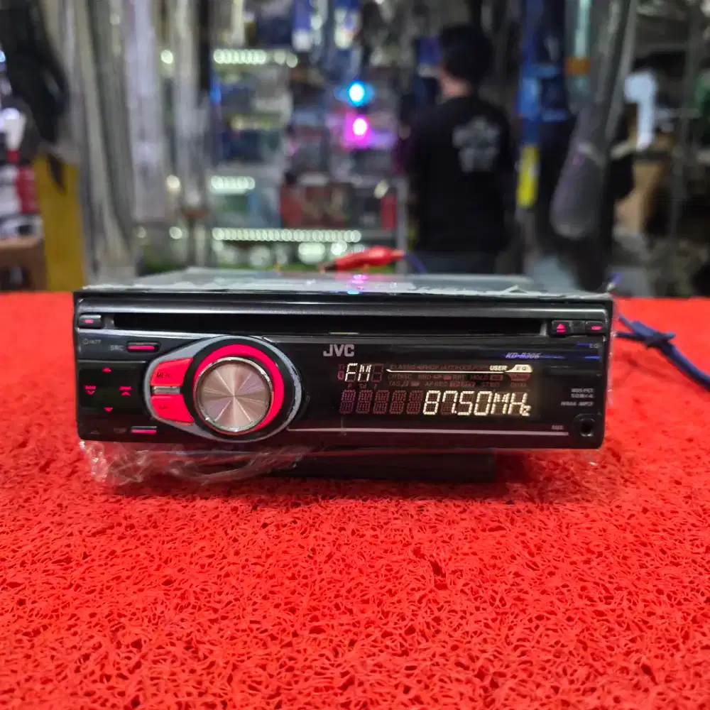 Head Unit Single Din JVC KD-R306N CD Aux sudah dipasang Bluetooth