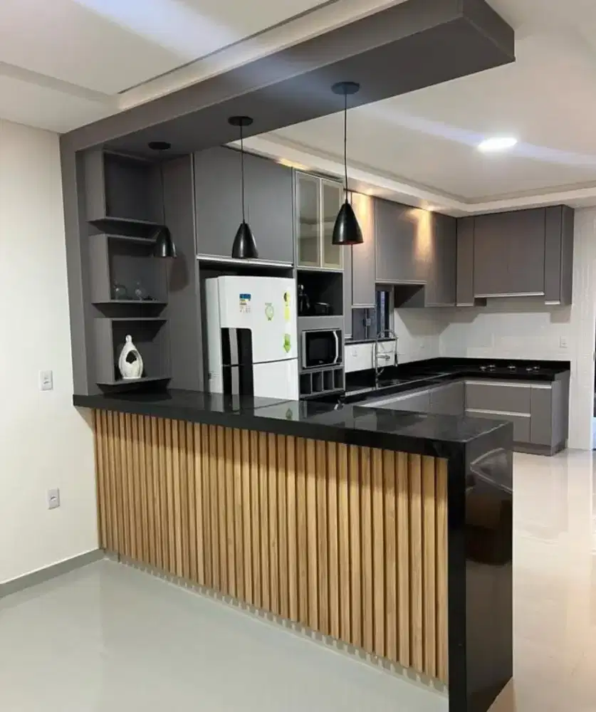 KITCHEN SET MINIMALIS WARDROBE BEDROOM SET BACKDROP TV