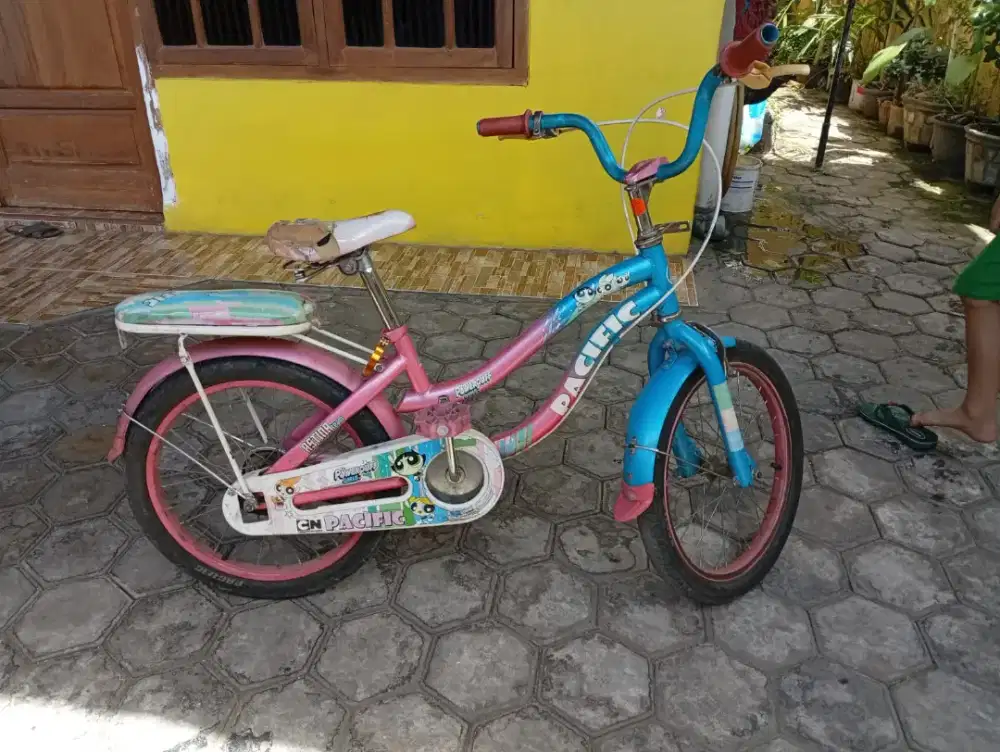 sepeda anak perempuan 18 inci pacific