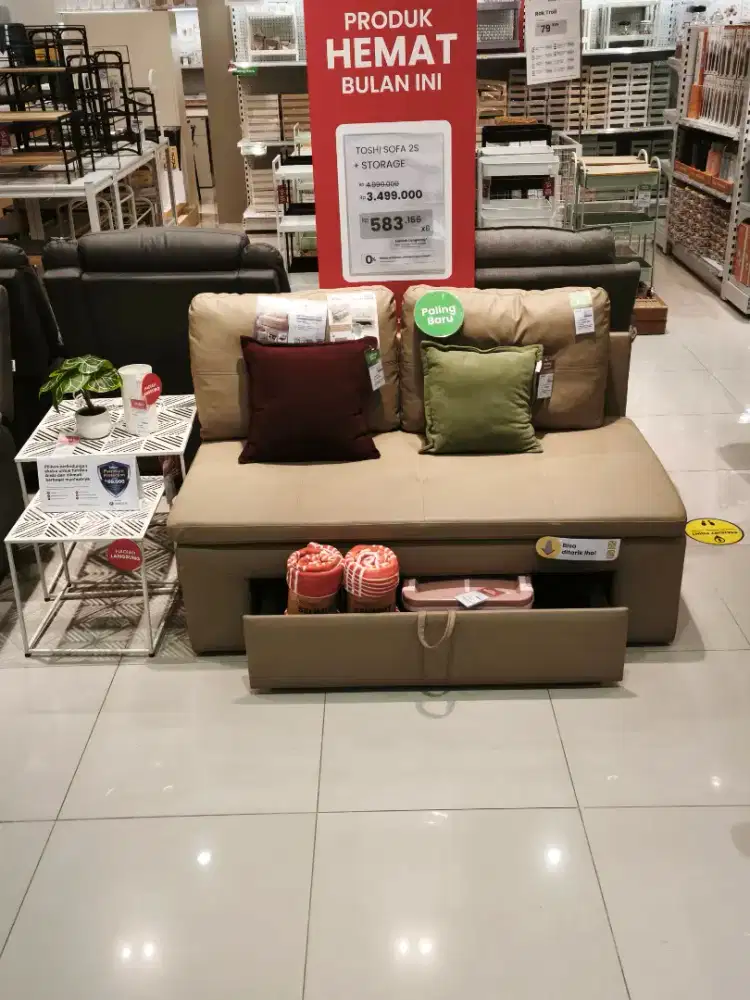 sofa storage baru murah