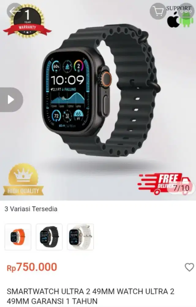 Smartwatch Ultra 2 Black