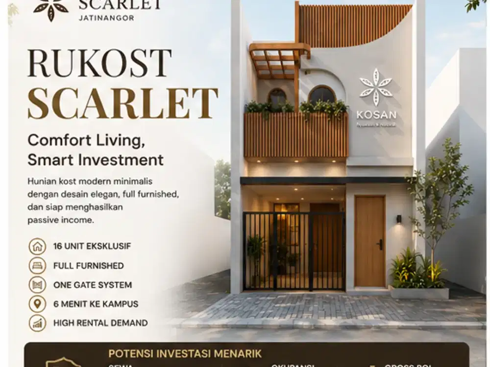 Dijual Kost Elite Jatinangor Dekat Kampus Unpad, Passive Income Bulanan, Full Furnished, SHM, Lokasi 800 Meter dari ITB